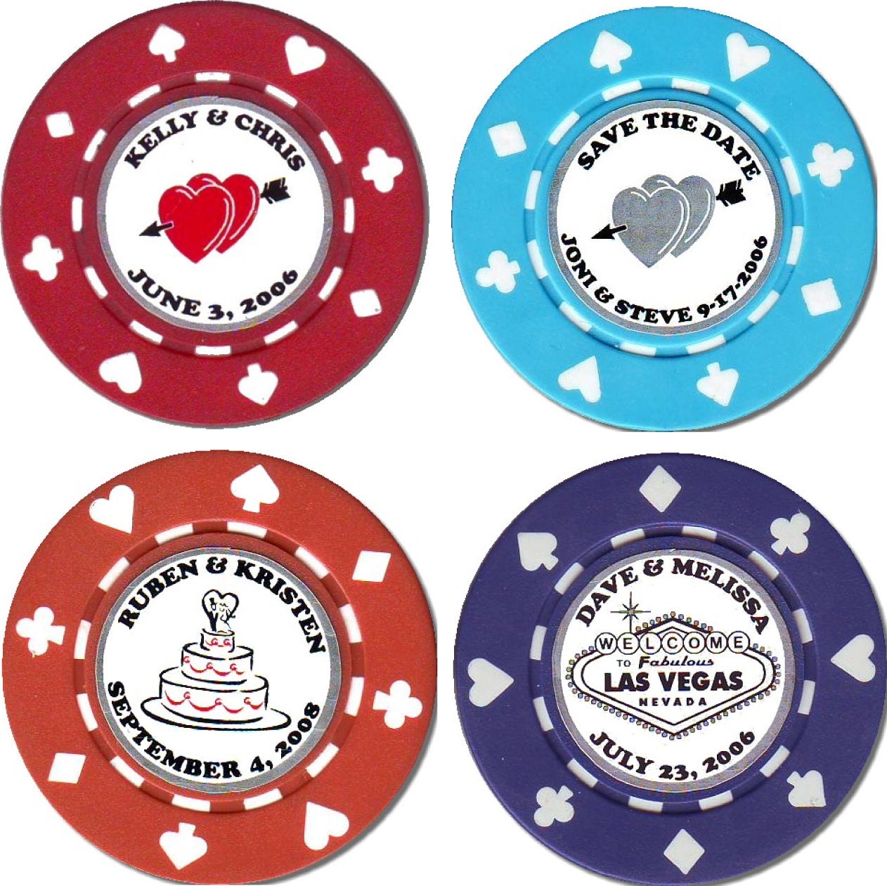 Personalized Poker Chips For Wedding Favors