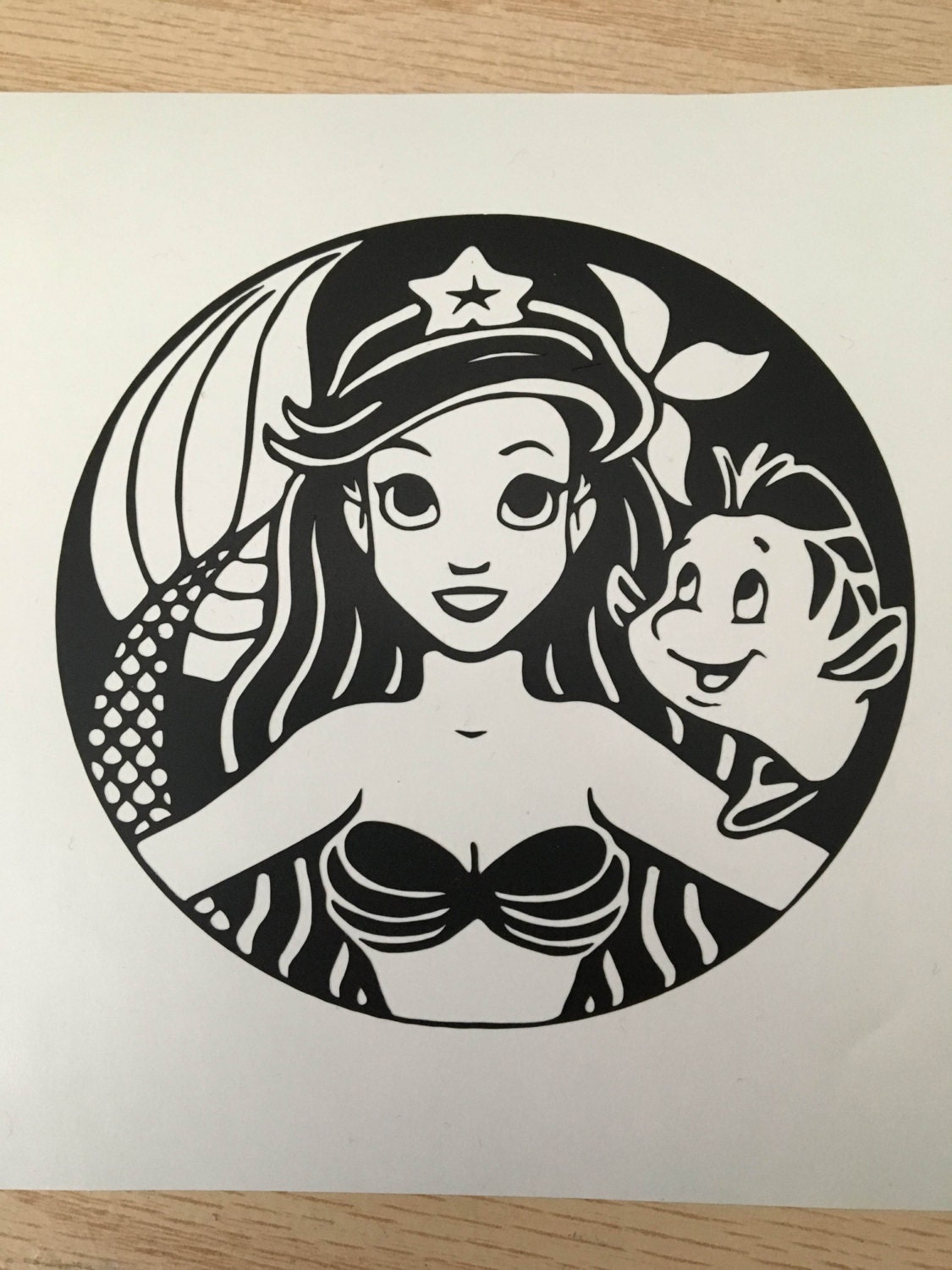 Download The Little Mermaid Starbucks Crossover Vinyl Decal