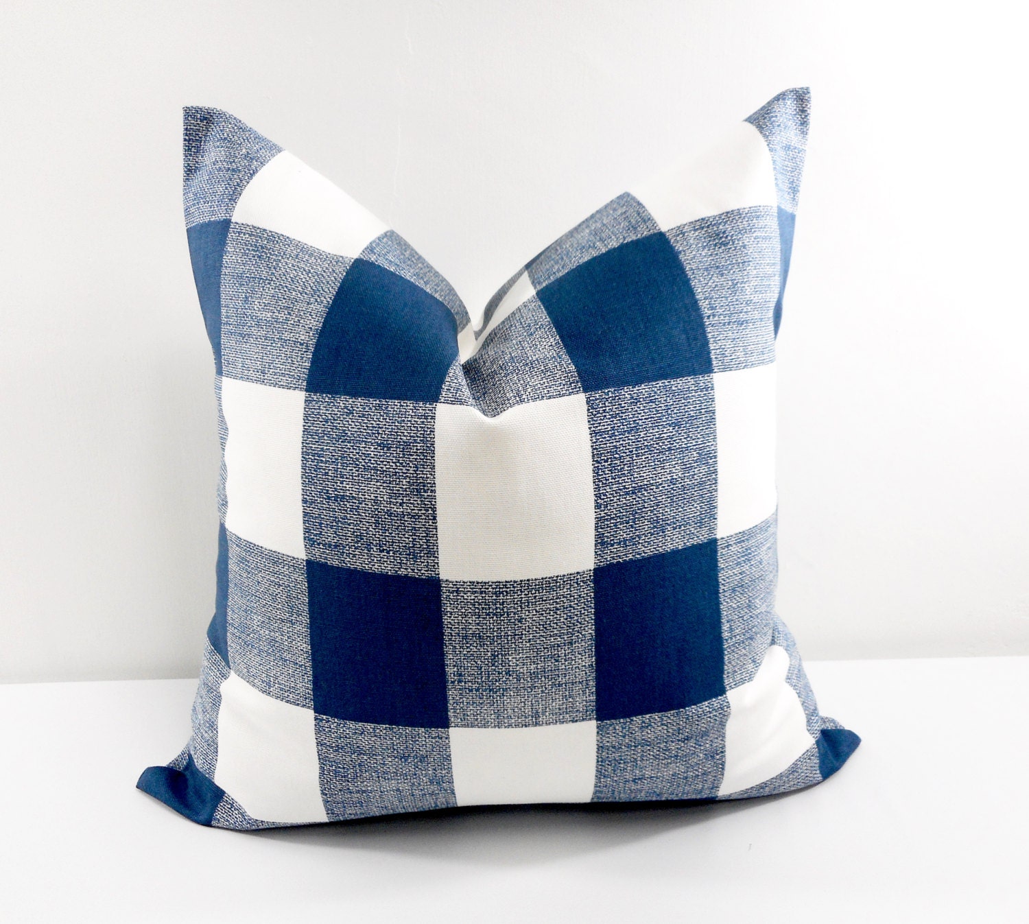 Blue Pillow. Sofa Pillow. Navy Blue and white. Sofa Pillow