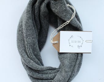 Dark Grey Lambswool Snood