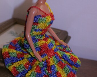 Barbie Doll Fashion, Doll Dress, Crochet, Knit, Doll Fashion, Doll Clothes, Barbie Clothes, Barbie Dress, Barbie Outfit, Handmade Clothes