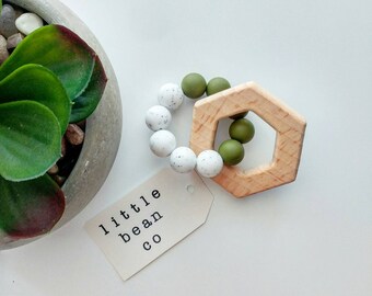Modern Chew Toy Teething Rattle, wood toy, teething toy, teething rattle, baby toy, accessory
