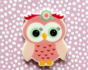 Owl needle minder, Owl needleminder, Owl magnet, Owl magnetic, needle magnet crossstitch, cross stitch sewing magnet
