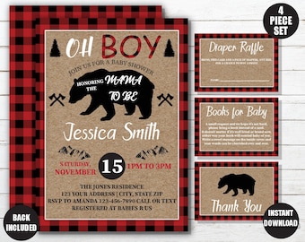 Buffalo plaid baby shower | Etsy