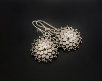 Dahlia Earrings in Sterling Silver