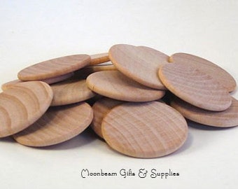 1.5" Unfinished Wood Coins, Unfinished Wood Discs, Larping Supply, Memory Game Disk, Chore Chart, Unfinished Wood Circle, Set of 50