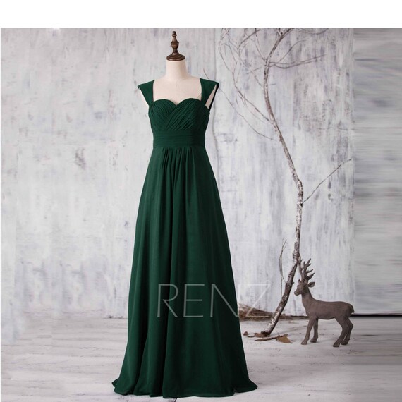 Forest Green Bridesmaid Dress Long Sweetheart Wedding Dress