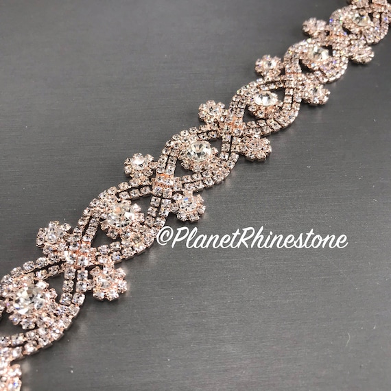 Rose Gold Crystal Trim #0191