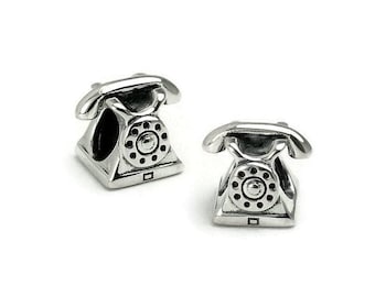 Silver 925 big hole bead phone AC0306 PK0196