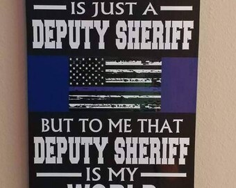 THIN BLUE LINE Personalized Police Wood Wall Plaques. Deputy Sheriff, Police Officer gifts, Police Wedding, Police Retirement.