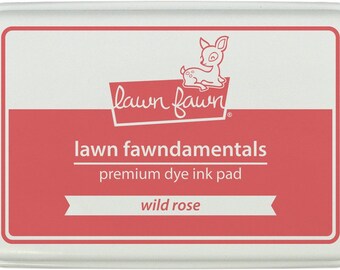 Wild Rose Ink Pad, Pink Ink Pad, Premium Dye Ink Pad, Lawn Fawn, Medium Rose Ink Pad, Stamping Ink, Paper Crafting Ink