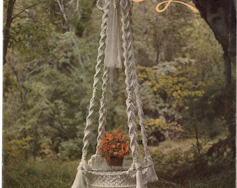 Vintage Macrame Elegance I Patterns Book 1970s Learning Knots How To Instructions PDF Instant Download 20 Projects Pot Hanger Owls Knotwork