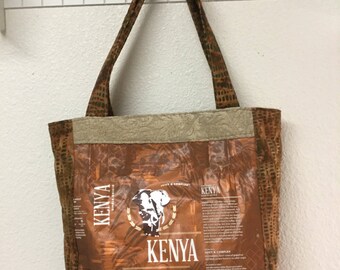 Recycled Starbucks coffee bag purse