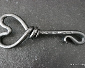 6th anniversary heart iron anniversary personalized