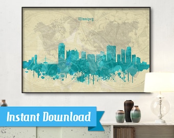 Winnipeg skyline | Etsy Winnipeg skyline | Etsy