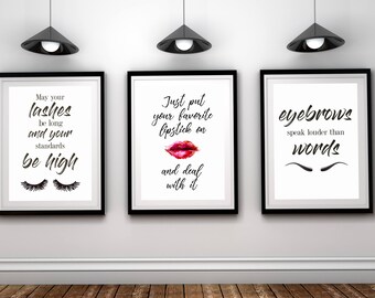 makeup wall decor etsy