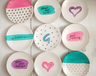 Ceramic Trinket Dish - personalised ring dish, custom trinket dish, jewellery holder, trinket dish, jewellery bowl, ring plate, jewlry dish