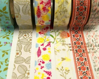 Washi Tape Set - Japanese Washi Tape - Masking Tape - Deco Tape - 5 Rolls - WTS2019
