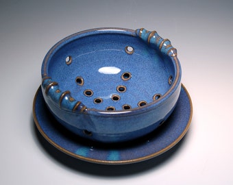 Small Berry Bowl - Blue and Teal Pottery
