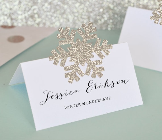 items-similar-to-snowflake-place-cards-snowflake-gift-tags-diy