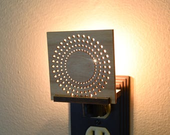 Modern Unique LED Night Light Plug In Interchangeable. Decorative NightLight.