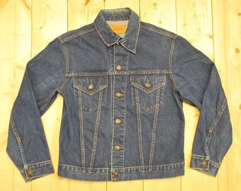 Vintage 1960's/70's LEVIS "BIG E" Type III Trucker Denim Jean Jacket / Retro Collectible Rare