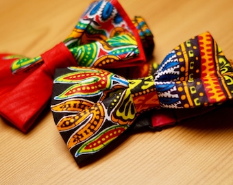 Dashiki African Print Bowtie & Pocket Square Set