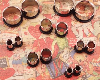 Plugs Gauges - Blank Single Flare Plugs - 6ga, 4ga, 2ga, 0ga, 00ga, 7/16", 1/2", 9/16", 5/8", 3/4", 7/8", 1"