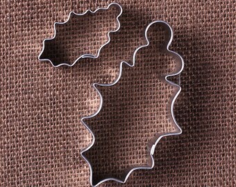 Christmas Cookie Cutter Set, Holly Cookie Cutters, Holly Leaf Cookie Cutters, Mini Cookie Cutters, Holiday Cookie Cutters, Cookie Swap
