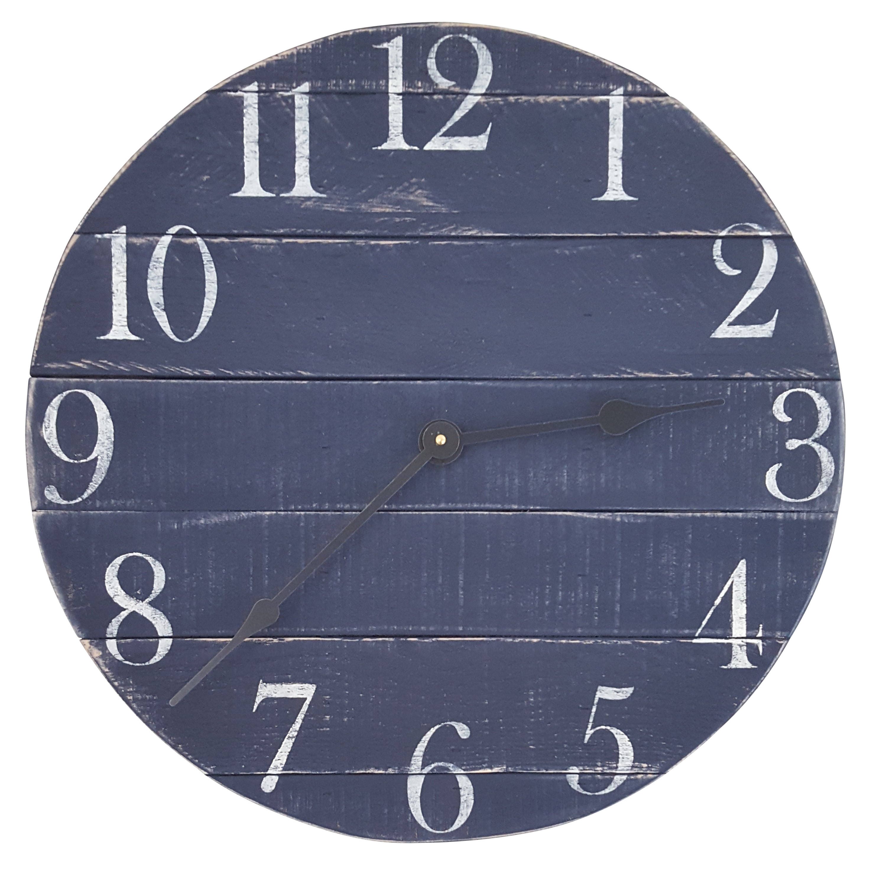 navy-blue-clock-farmhouse-clock-reclaimed-wood-clock-small