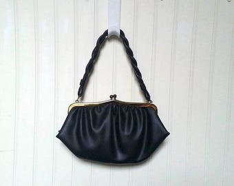 vintage evening bag, black, black purse, vintage, black bag, Vintage Black Purse, black handbag, black evening bag