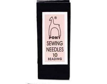 Pony Beading Needles Pack Of 25 Sizes 10 Jewellery Making