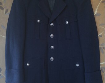 60s. Navy wool French fireman coat ( sapeurs pompiers)