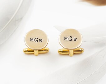 Personalized Cufflinks, Monogram Cufflink, Anniversary Gift, Wedding Gift, Groomsman Gift, Custom Cufflink, boy friend gift, for husband.