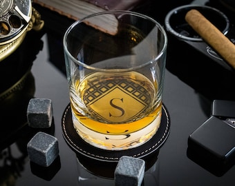 Groomsmen Gift - Personalized Whiskey Glasses - Custom Whiskey Rocks - Whiskey Stones - Wedding Gift - Engraved Whiskey Glass - Gift For Him