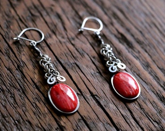 Sterling Silver Spondylus Earrings