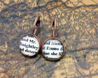 Emma and Mr. Knightley Literary Earrings Jane Austen