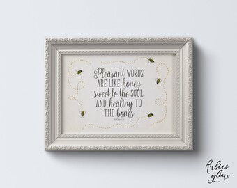 Proverbs 16 24 | Etsy