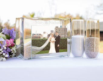 Personalized Glass Unity Wedding Sand Ceremony Set