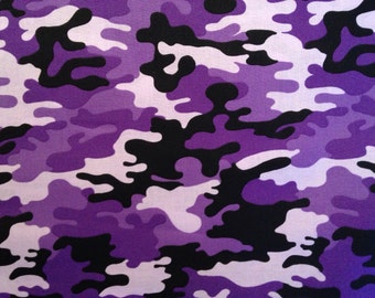 Purple camo fabric by the yard, purple camouflage fabric, purple camo, #15314