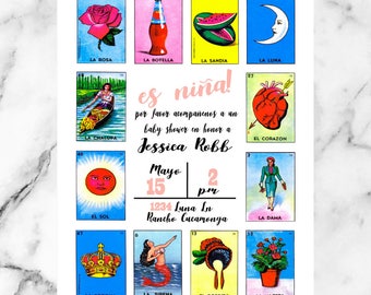LOTERIA Baby Shower/ La Dama/ El Catrin/ Birthday