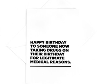 Weed birthday card | Etsy