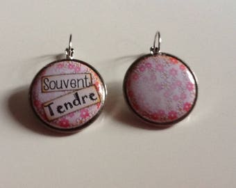 Romantic silver plated earrings