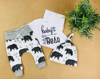 baby boy coming home outfit/baby bear/ take home outfit/ newborn boy/organic cotton