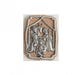 Cork and tin Christmas crib magnet, crib nativity set magnet, natural cork and tin nativity set magnet 7cm x 5cm