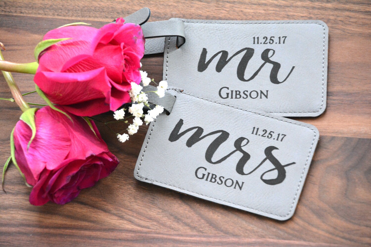 personalized luggage tags for weddings