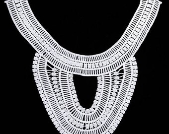 COLLAR NECKLINE APPLIQUE EMBROIDERY
