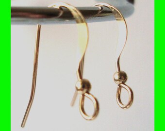 14k Gold Filled french hook Earring Ear Wire with 2mm bead GE23