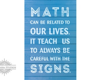 Math, Printable Poster, Motivational, Education