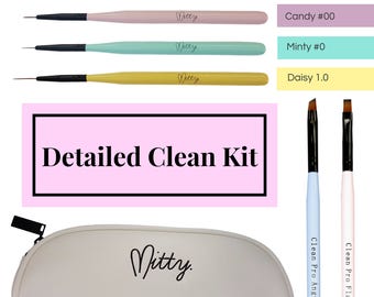 Nail Art Detail & Clean Up Brush Kit by Mitty
